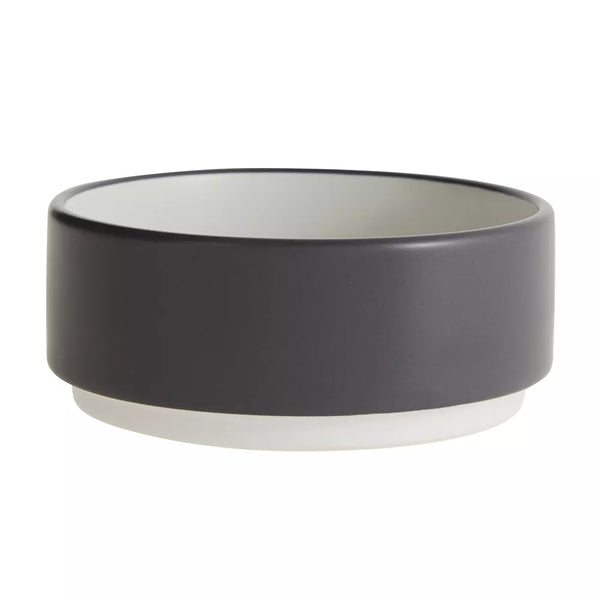 Full Cheeks™ Small Pet Grey Dot Ceramic Bowl