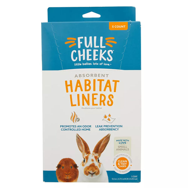Full Cheeks™ Small Pet Absorbent Habitat Liners - 5ct
