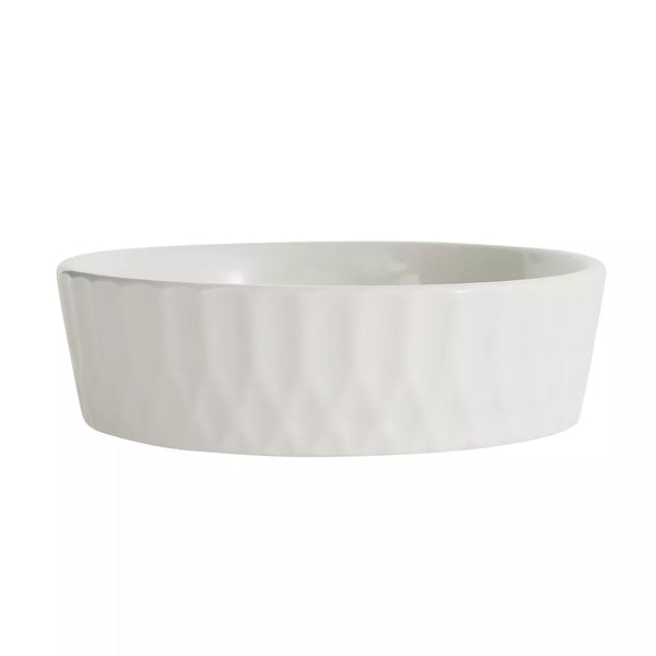 Full Cheeks™ Small Pet Cream Ceramic Bowl