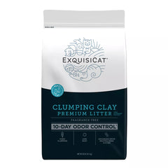 ExquisiCat Litter Premium Clumping Multi-Cat Clay Cat Litter - Unscented, Low Dust