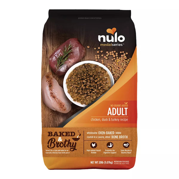 Nulo MedalSeries Baked & Brothy Adult Dry Dog Food - Chicken, Duck & Turkey