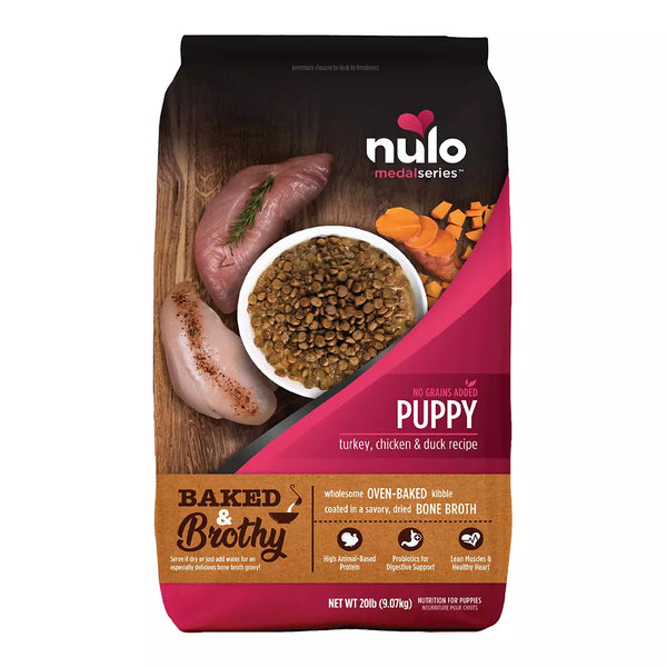 Nulo MedalSeries Baked & Brothy Puppy Dry Dog Food - Turkey, Chicken & Duck