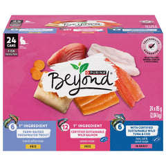 Beyond Wet Cat Food Fish Variety Pack, 85 g x 24 Cans
