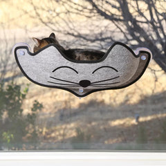 K&H Pet Products EZ Mount Window Sill with Kity Face Cat Bed