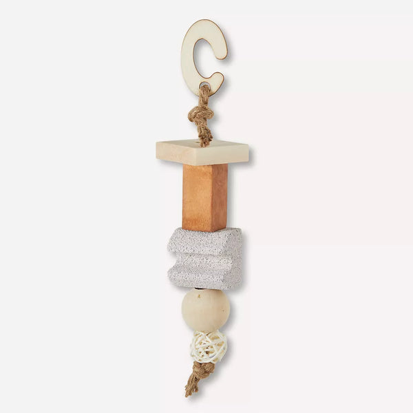 Nate & Jeremiah Multi Shape Wood & Pumice Hanging Small Pet Chew