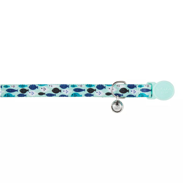 Whisker City® Light Blue Fish Easy Release Kitten Collar