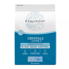 ExquisiCat Litter Crystals Multi-Cat Silica Cat Litter - Summer Breeze Scented, Low Dust