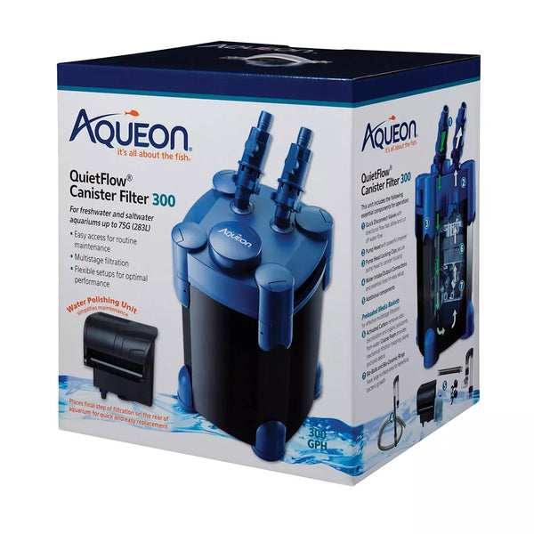 Aqueon QuietFlow Aquarium Canister Filter 75 Gallon