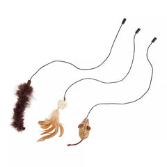 Whisker City® Natural Teaser Attachment Cat Toy - 3 Pack (Teaser Wand Sold Separately)