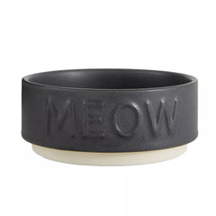 Whisker City® Ceramic Black Meow Cat Bowl, 1.5-cup