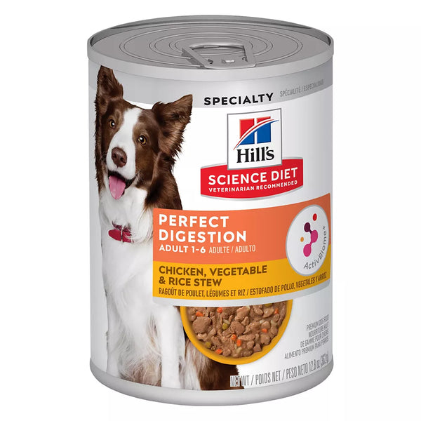 Hill's Science Diet Perfect Digestion Adult Wet Dog Food - Chicken, Vegetable & Rice Stew, 12.8 oz