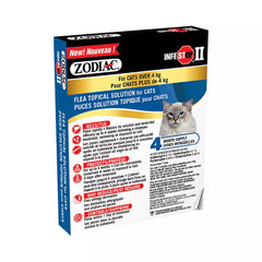 Zodiac Infestop II Flea Topical Solution for Cats Over 4 kg - 4 Count