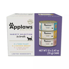 Applaws Adult Cat Food in Broth - With Grain, 2.47 oz Variety Pack