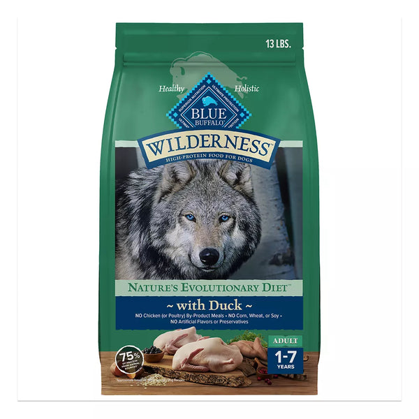 Blue Buffalo Wilderness Nature's Evolutionary Diet Adult Dry Dog Food - Duck