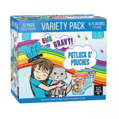 B.F.F. OMG Gravy! For Land & Sea Lovers Potluck O' Pouches Wet Cat Food - Variety Pack, 12ct