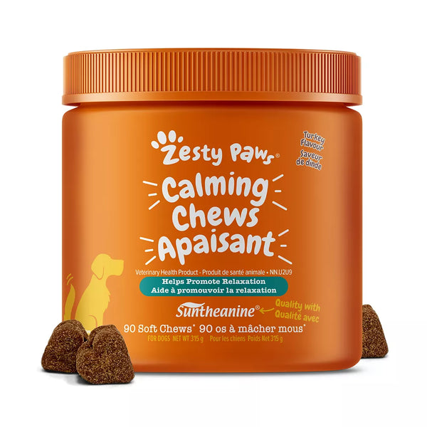 Zesty Paws Calming Chews, Dog Supplements -  Turkey Flavour, 90 count