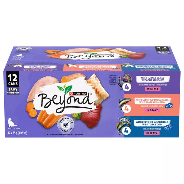 Beyond Wet Cat Food In Gravy Variety Pack, 85 g x 12