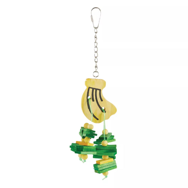 All Living Things® Banana Wood Chime Bird Toy