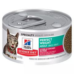 Hill's Science Diet Adult Perfect Weight Cat Food - Liver & Chicken Entree