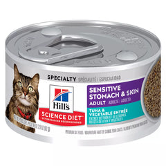Hill's Science Diet Sensitive Stomach & Skin Cat Food - Tuna & Vegetable Entree