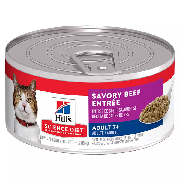Hill's Science Diet Adult 7+ Cat Food - Beef Entree