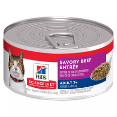Hill's Science Diet Adult 7+ Cat Food - Beef Entree