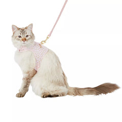 Whisker City® Pink & Gold Cat Leash & Harness Combo