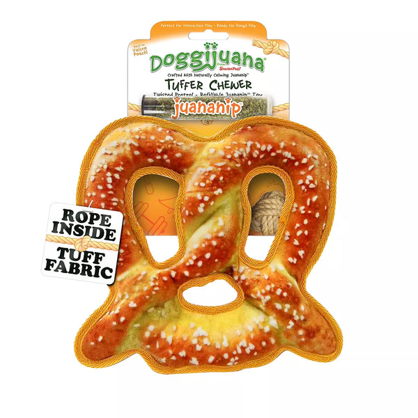 Doggijuana® Pretzel Tuffer Chewer® JuanaNip™ Dog Toy