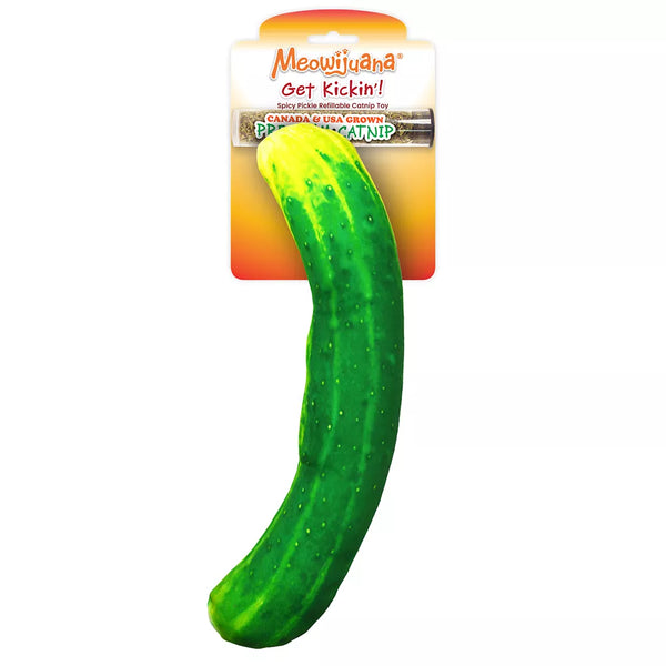 Meowijuana® Spicy Pickled Cucumber Refillable Catnip Kicker Cat Toy