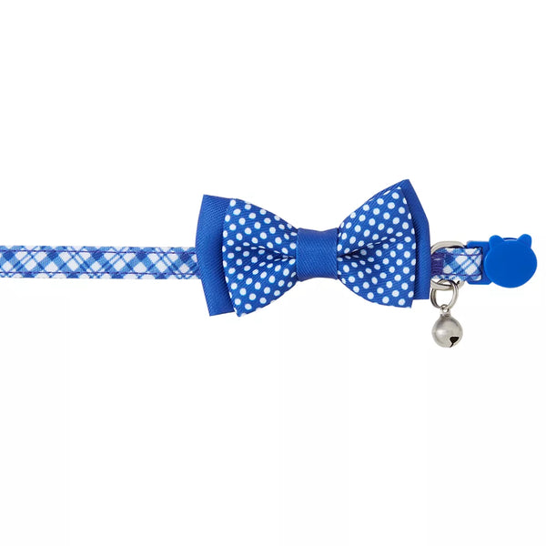 Whisker City® Blue Plaid Bow Tie Easy Release Kitten & Cat Collar