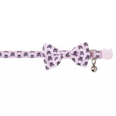 Whisker City® Pink Skull & Bones Bow Tie Easy Release Kitten & Cat Collar