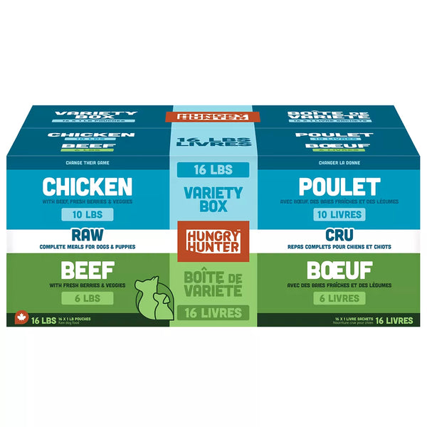 Hungry Hunter Frozen Raw Dog & Cat Food - Chicken and Beef