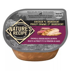 Nature's Recipe Grain Free Wet Dog Food - Chicken and Venison in Broth