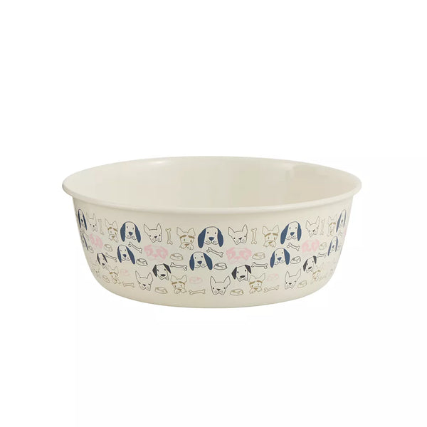 Top Paw Novelty Multi Dog Print Dog Bowl