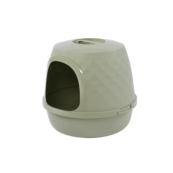 ExquisiCat Diamond Dome Wide Entry Hooded Litter Box with Door