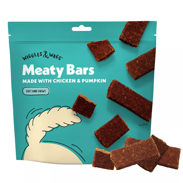 Wiggles & Wags Meaty Bars Dog Treats 16 OZ