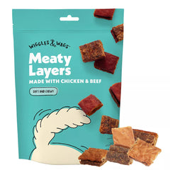 Wiggles & Wags Chicken & Beef Meaty Layers Dog Treats 6 OZ