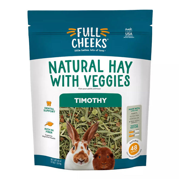 Full Cheeks™ Timothy Hay With Peas and Carrots