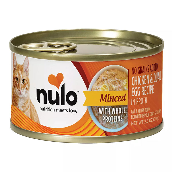Nulo Finely Minced Cat & Kitten Wet Food - Grain Free, Whole Protein, 2.8 Oz
