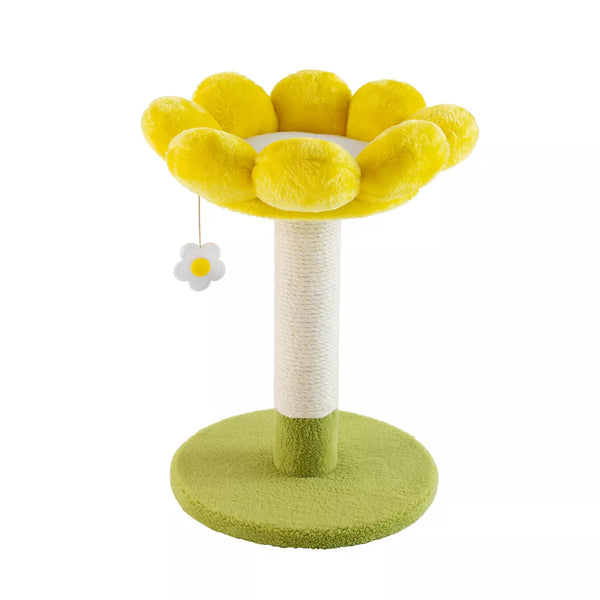 Whisker City® Yellow Flower Scratching Post