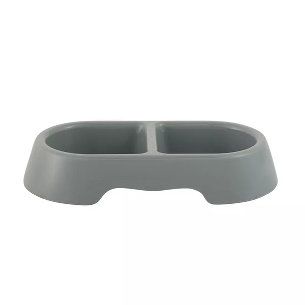 Whisker City® Grey Double Bowl