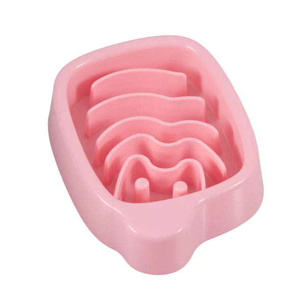 Whisker City® Pink Slow Feeder Cat Bowl