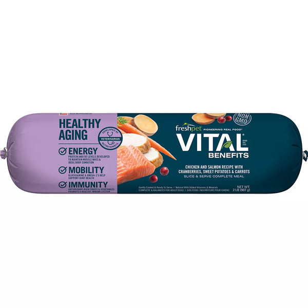 Freshpet Vital Benefits Healthy Aging Adult Dog Food - Chicken and Salmon Recipe
