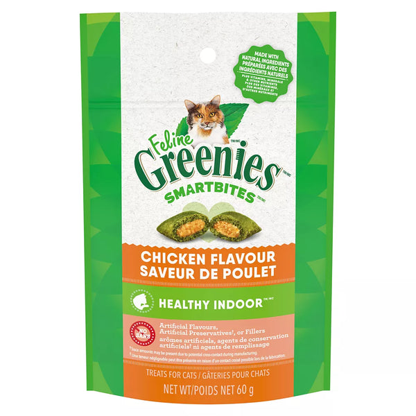 Greenies Feline SmartBites Indoor Dental Care Adult Cat Treats - Chicken