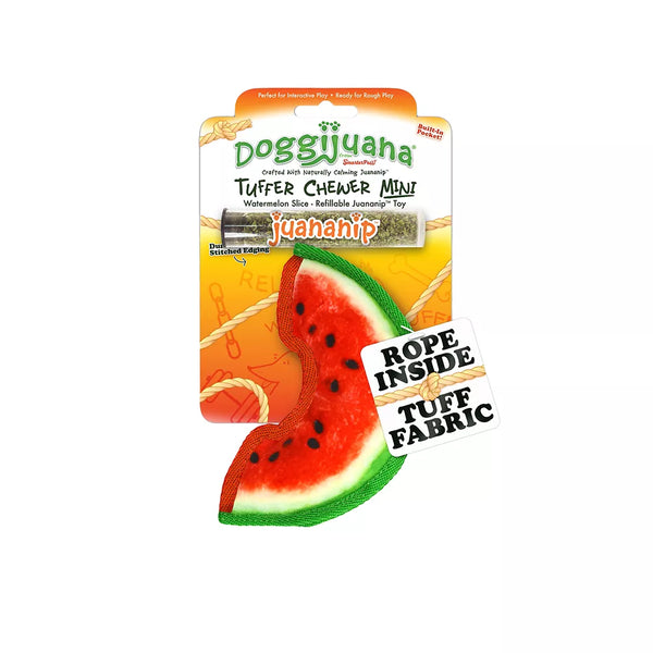 Doggijuana® Juananip Tuffer Chewer Mini Refillable Watermelon Slice Pet Toy