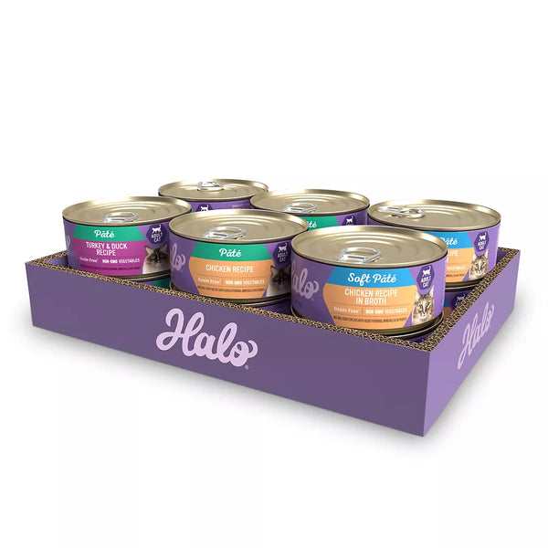 Halo Holistic Adult Cat Food Variety Pack - Grain Free, Poultry
