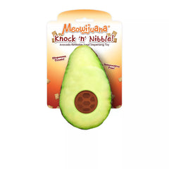 Meowijuana® Knock 'n' Nibble Avocado Refillable Treat Dispensing Toy