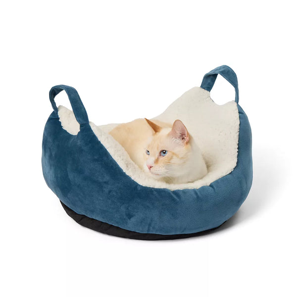 Whisker City® Navy Cradle Cat Bed
