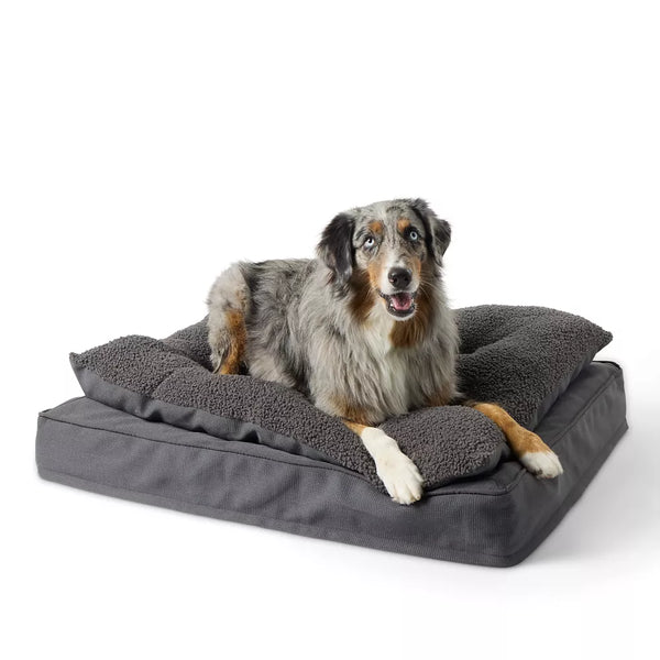 Top Paw® Charcoal Orthopedic Pillow Top Dog Bed