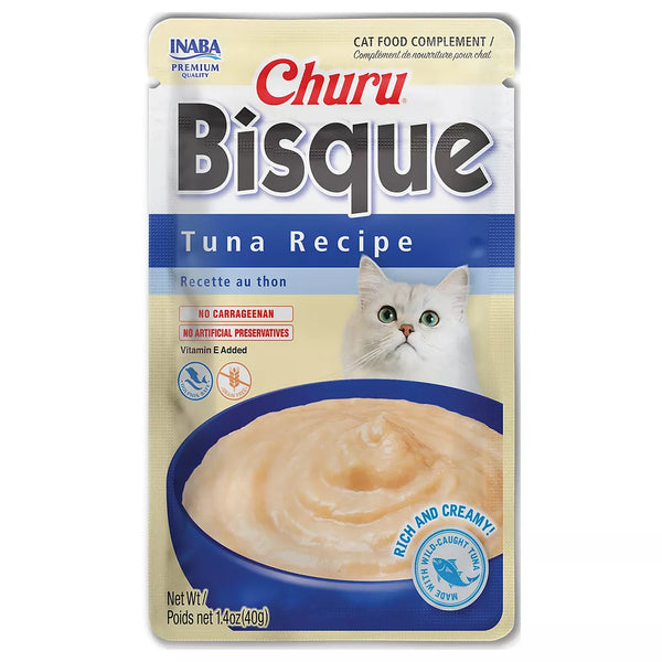 Inaba Churu Bisque Adult Lickable Cat Treat - Chicken & Tuna